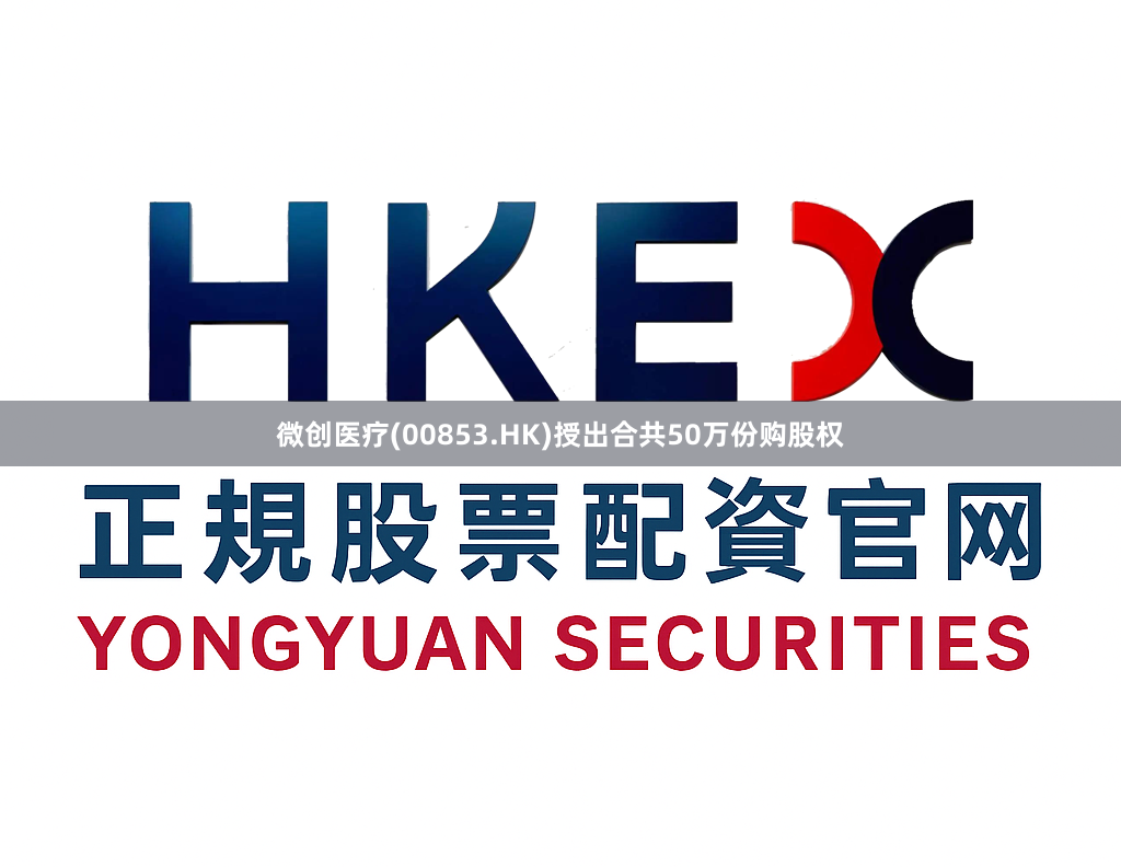 微创医疗(00853.HK)授出合共50万份购股权