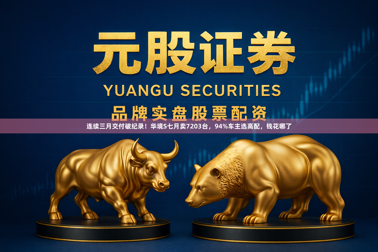 连续三月交付破纪录！华境S七月卖7203台，94%车主选高配，钱花哪了