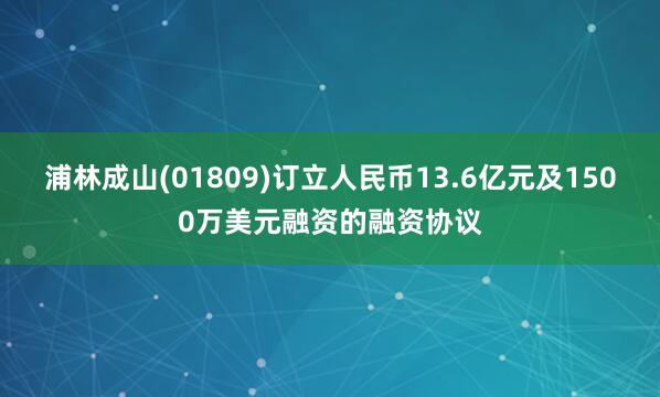 浦林成山(01809)订立人民币13.6亿元及1500万美元融资的融资协议