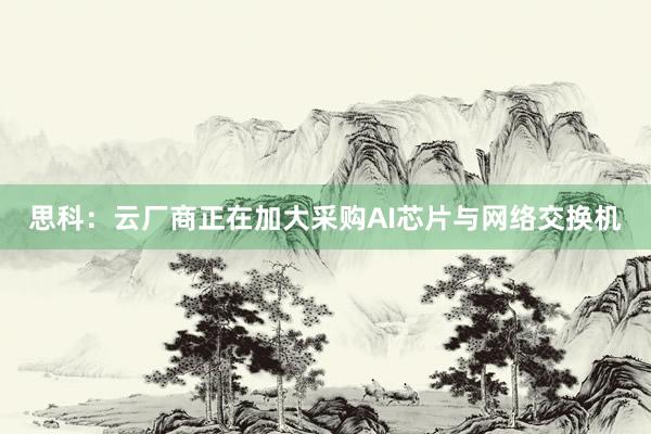 思科：云厂商正在加大采购AI芯片与网络交换机