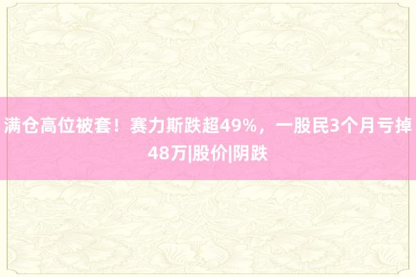 满仓高位被套！赛力斯跌超49%，一股民3个月亏掉48万|股价|阴跌