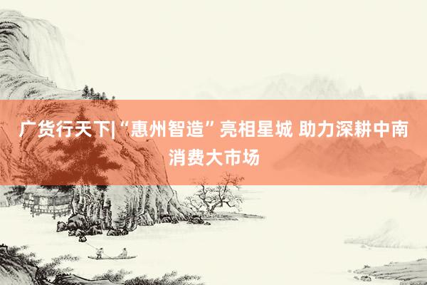 广货行天下|“惠州智造”亮相星城 助力深耕中南消费大市场