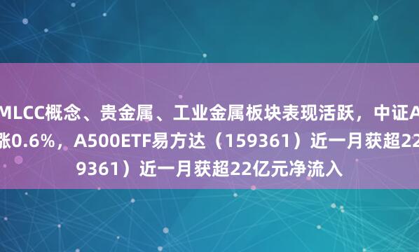 MLCC概念、贵金属、工业金属板块表现活跃，中证A500指数上涨0.6%，A500ETF易方达（159361）近一月获超22亿元净流入