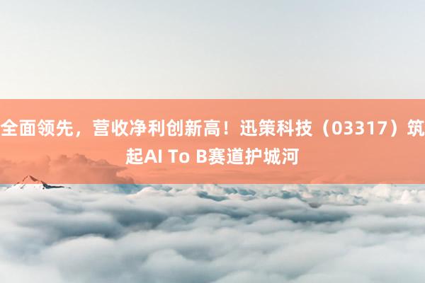 全面领先，营收净利创新高！迅策科技（03317）筑起AI To B赛道护城河