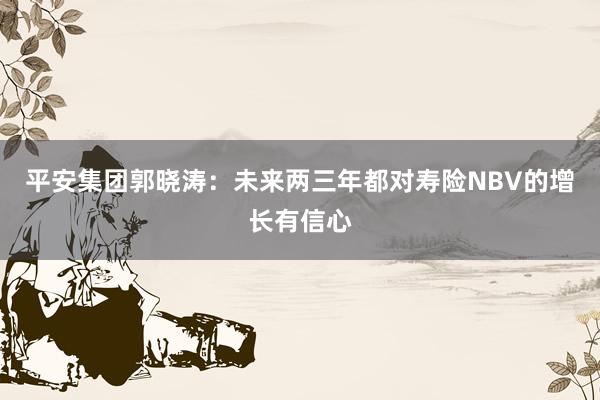 平安集团郭晓涛：未来两三年都对寿险NBV的增长有信心