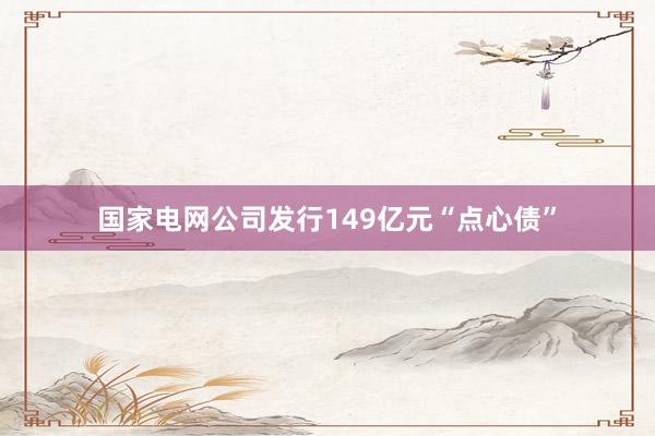 国家电网公司发行149亿元“点心债”