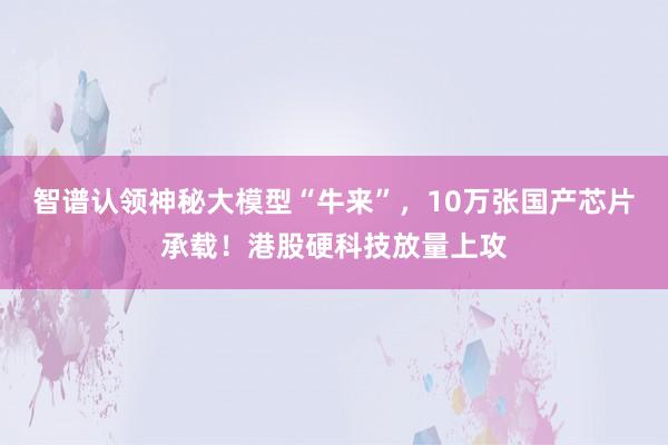 智谱认领神秘大模型“牛来”，10万张国产芯片承载！港股硬科技放量上攻