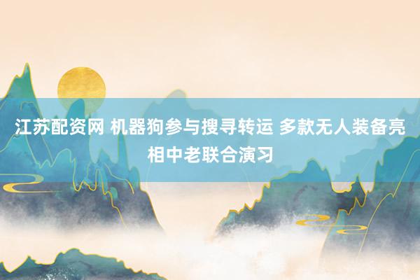 江苏配资网 机器狗参与搜寻转运 多款无人装备亮相中老联合演习